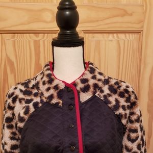Maurices cheetah print sherpa pullover